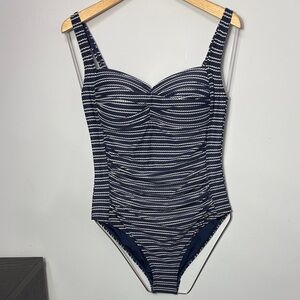 Nip Tuck Striped Navy and White Swimsuit